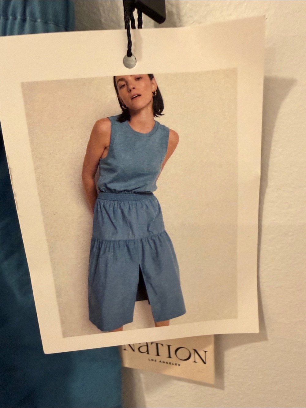 Nation LTD Katherine Tank dress Blue Sleeveless Maxi Dress